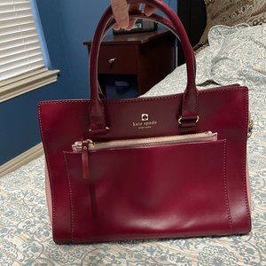 Burgundy and Pink Kate Spade Bag